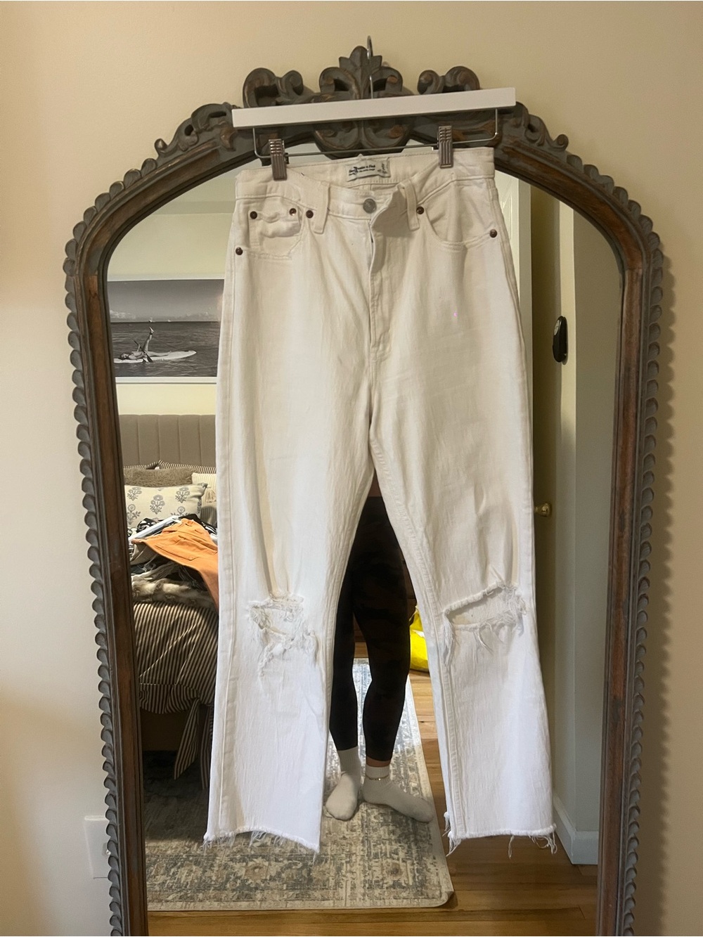 Abercrombie ultra high rise ankle straight jeans